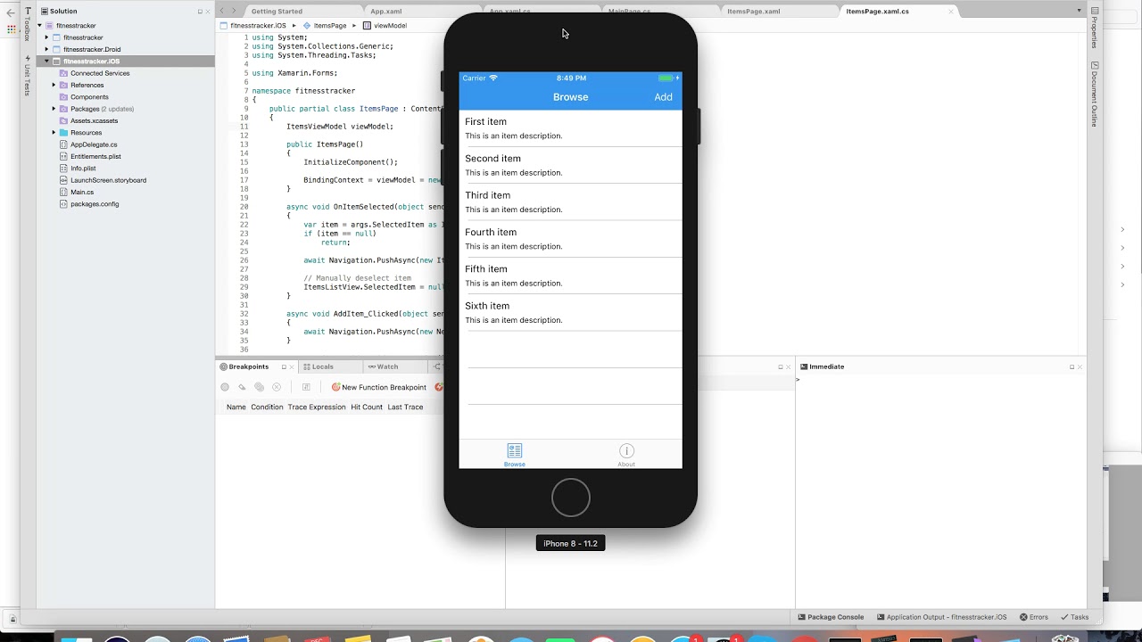 app not showing up on android emulator xamarin for mac
